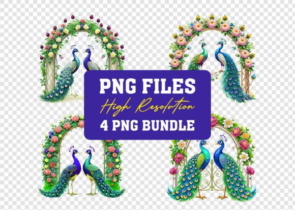 3D Cute Peacock PNG Bundle: High-Quality Design Assets