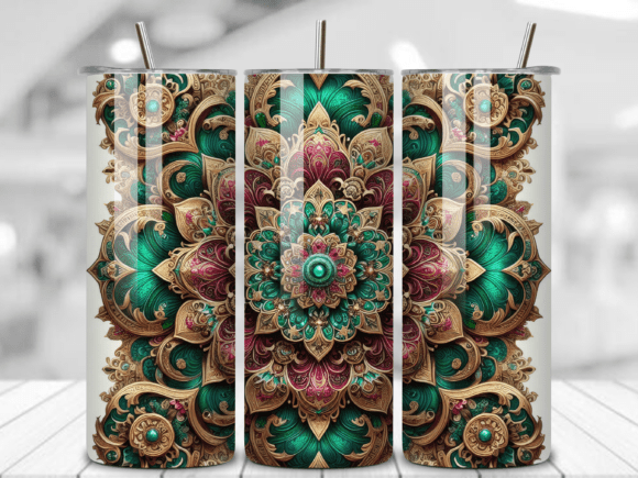 3D Luxury Mandala Tumbler Wraps: A Stylish and Versatile Addition to Your Drinkware