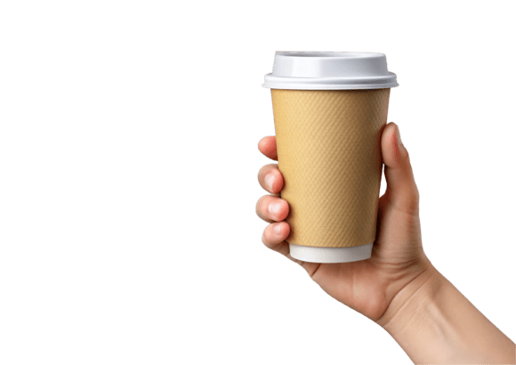 Creating Engaging Designs with 3D Hand Holding Coffee Cup on White