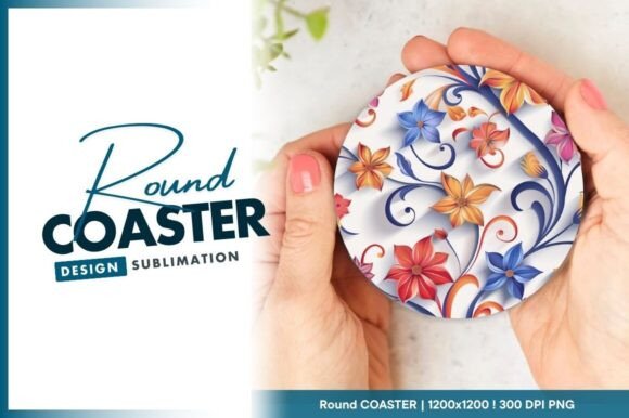 Enhance Your Brand with Colorful 3D Floral Coasters