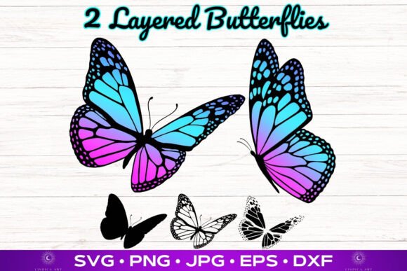 Explore Creative Possibilities with Layered Butterfly 3D SVG