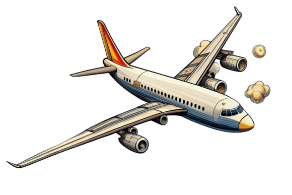 Explore the Versatility of 3D Watercolor Airplane Crash Free PNG Files