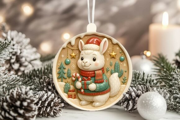 Exploring the 3D Porcelain Llama Christmas Ornament: A Unique Holiday Decor Addition