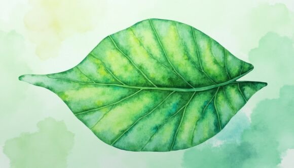 Exploring the Versatility of 3D Rendered Green Leaf for Creative Projects