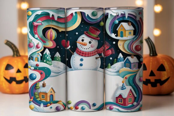 Strategic Use of 3D Paper-Cut Snowman Christmas Tumbler for Enhanced Branding and Customer Experience