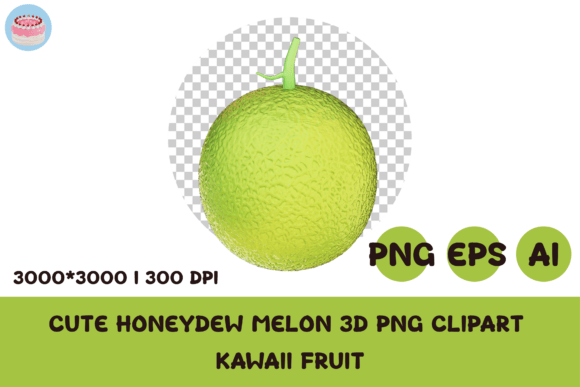 Strategic Use of Cute Honeydewmelon 3D PNG Clipart Kawaii for Enhanced Creativity and Branding