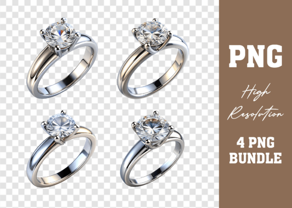 Unlock Your Creative Potential with the 3D PNG Diamond Wedding Rings Mega Bundle