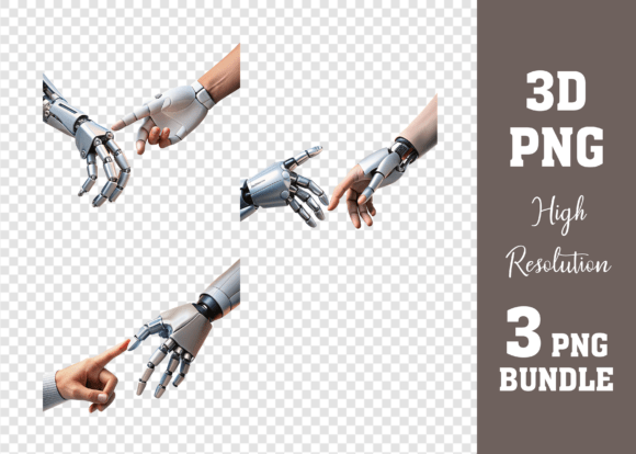 Unlock Your Creative Potential with the 3D Robotic and Human Finger PNG Bundle