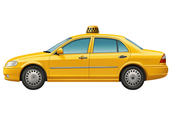 Unlock Your Creativity with High-Quality 3D Yellow Taxi Car PNG Files