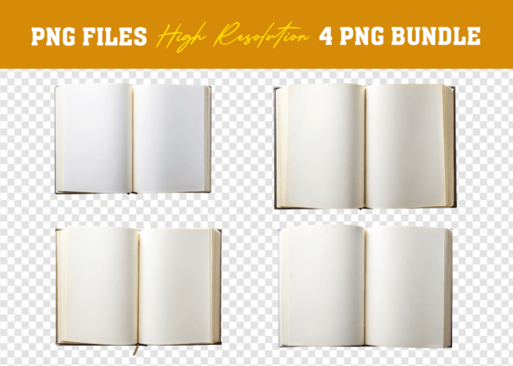 Unlock Your Creativity with the 3D PNG Set of Blank Book Cover Bundle