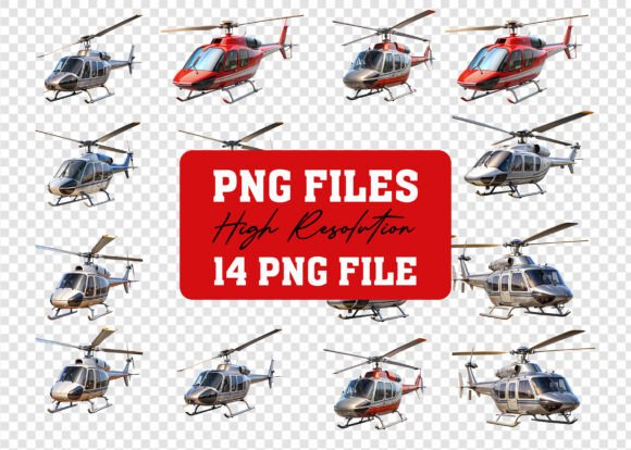 Unlocking Creativity and Versatility with the 3D PNG Modern Helicopter Mega Bundle