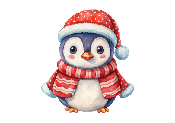 Watercolor Christmas Cute Penguin 3D PNG: A Versatile Design Solution