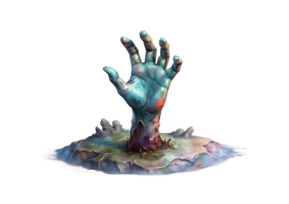 Zombies Hands Rising 3D Icon: A Versatile Design Asset
